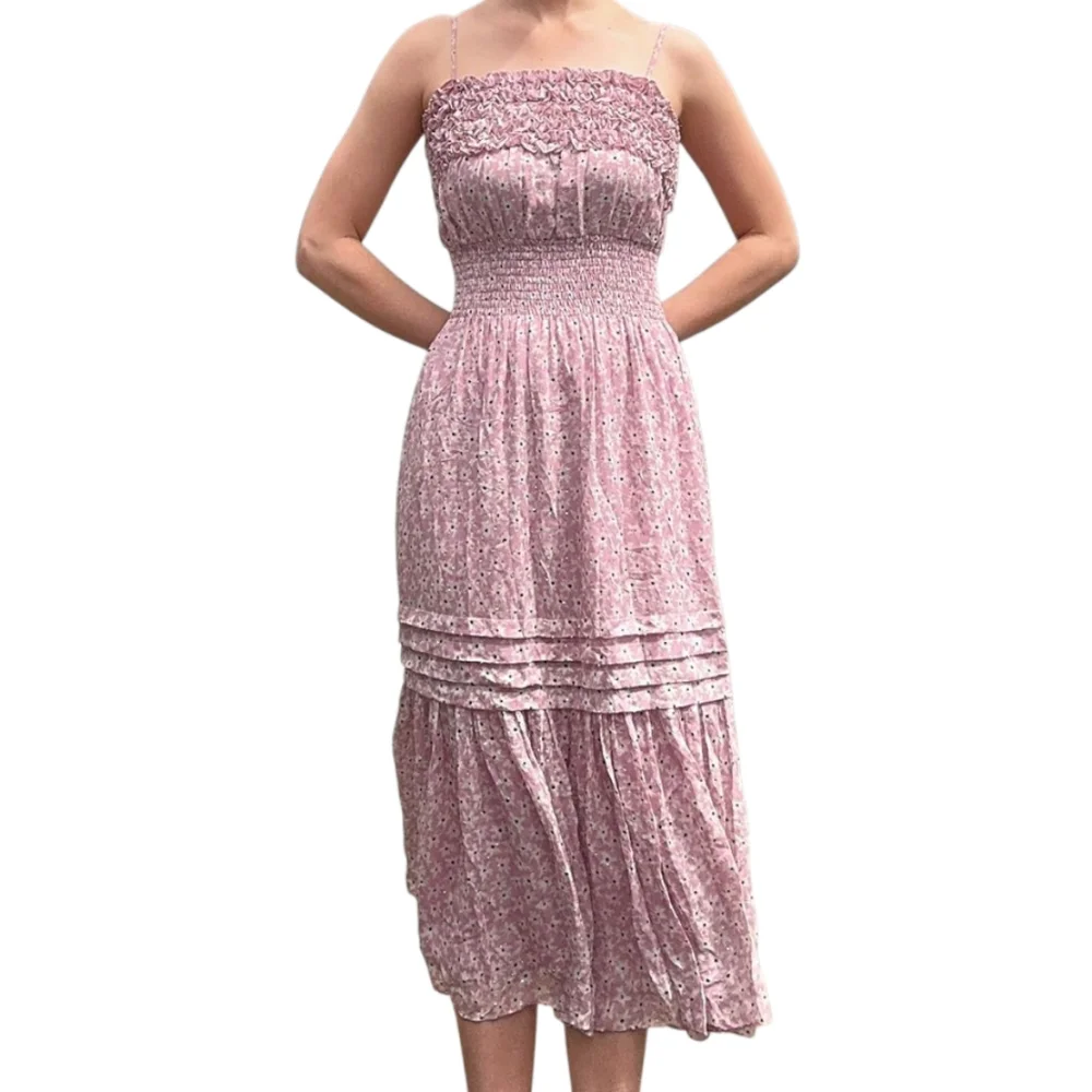 Rebecca Taylor Sleeveless Star Flower Smock Dress - Picture 4 of 5